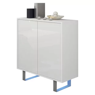 Komoda Mała KIN-03 King MebloCross Biały Mat / Biały Połysk - Komody - miniaturka - grafika 1