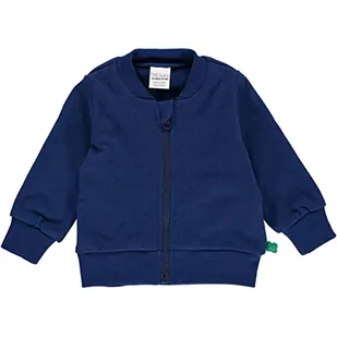 Fred's World by Green Cotton Dziecięcy sweter z zamkiem błyskawicznym, Deep Blue, 80 - Bluzy i sweterki niemowlęce - miniaturka - grafika 1
