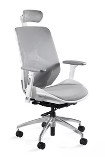 Fotel biurowy, krzesło biurowe UniqueMeble Fotel biurowy, ergonomiczny, Hero, biały, szary - Fotele i krzesła biurowe - miniaturka - grafika 3