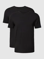 Piżamy męskie - T-shirt z okrągłym prążkowanym dekoltem w zestawie 2 szt. - miniaturka - grafika 1