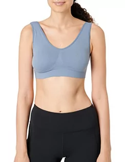 Biustonosze - ONLY Damski biustonosz sportowy Onpmira Seam Bra-Noos, Blue Mirage, L - grafika 1