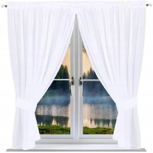 Firana gotowa gładka 130x300 woal firany białe łapacz snów firanki kokon - Firany Firana gotowa gładka 130x300 woal firany białe łapacz snów firanki kokon - Firany - miniaturka - grafika 1