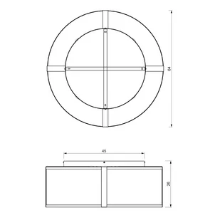 Luminex Kaga 4148 plafon lampa sufitowa 5x60W E27 czarny/złoty - Lampy sufitowe - miniaturka - grafika 4