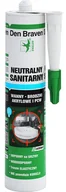 Silikony - Silikon sanitarny Den Braven biały 280ml - miniaturka - grafika 1