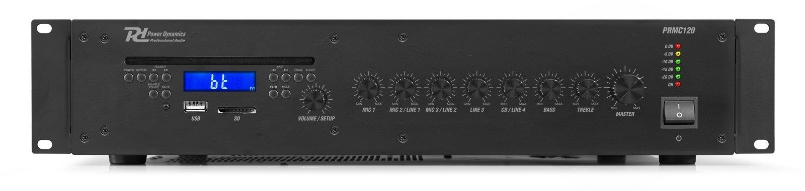 Power Dynamics Wzmacniacz miksujący PRC120 100V z CD 120W one size