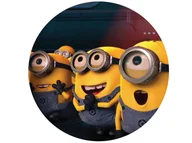Ciasta i półprodukty do ciast - Dekoracyjny opłatek tortowy Minionki - 20 cm - miniaturka - grafika 1