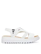 Sandały damskie - Rieker Sandały V44Y5-80 Biały - miniaturka - grafika 1