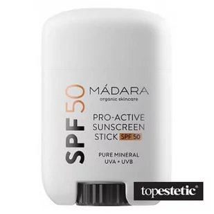Madara Pro Active Sunscreen Stick SPF 50 Mineralny krem z filtrem w sztyfcie 18 g - Kremy do twarzy - miniaturka - grafika 1