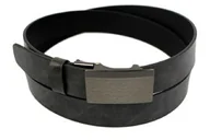 Paski - Pasek Skórzany Do Garnituru COMPLEX (PL) 35 mm AUTOMAT SAMOZACISK ŁAMANY KLAMRA "SREBRNA 5" Skóra Naturalna Licowa POPIELATY - miniaturka - grafika 1