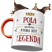 Kubki - Kubek Pomarańczowy Dla Poli Koleżanki Przyjaciółki z Nadrukiem ze Zdjęciem+ Opakowanie na prezent (wzór 01) - miniaturka - grafika 1