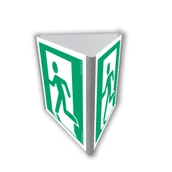 Systemy ekspozycyjne i znaki informacyjne - AE801 WYJŚCIE EWAKUACYJNE LEWOSTRONNE (3D DOŚCIENNY), PN - PŁYTA PCV 1MM; (500X500MM) - miniaturka - grafika 1