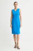Sukienki - Calvin Klein sukienka kolor niebieski mini prosta LV044C063G - miniaturka - grafika 1