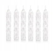 Świece - Świece stołowe ŚNIEŻYNKA 15 cm kpl 20 szt - miniaturka - grafika 1