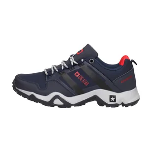 Granatowe półbuty męskie z SOFTSHELL BIG STAR GG174268 - Buty trekkingowe męskie - miniaturka - grafika 1