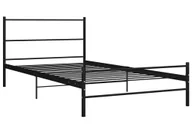 Łóżka - Czarne Metalowe Łóżko Pojedyncze 90X200 Cm 11 Kolorów E7-L61 - miniaturka - grafika 1