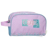 Kosmetyczki, organizery i kuferki - Enso Cute Girl Neceser Dwie komory adaptacyjne Fioletowy 26x16 x 11 cms Poliester, Fioletowy, Neceser Dos Compartimentos Adaptable, regulowana kosmetyczka dwukomorowa - miniaturka - grafika 1