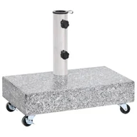 Pozostałe meble ogrodowe - vidaXL Stojak pod parasol jasnoszary 45x25x8,3 cm granitowy  313666 - miniaturka - grafika 1