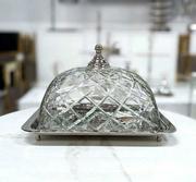 Tace i patery - PATERA srebrna ze szklaną ozdobną osłonką klasyczna - miniaturka - grafika 1