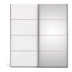 Biała szafa z lustrem Tvilum Verona, 182 x 202 cm - Szafy - miniaturka - grafika 1