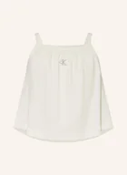 Koszulki i topy damskie - Calvin Klein Top weiss - miniaturka - grafika 1
