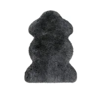 Dywany - Dywan sztuczna skóra owcy Jade czarny 60 x 90 cm Inspire - miniaturka - grafika 1