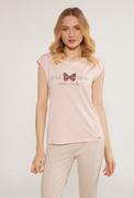 Koszulki i topy damskie - T-shirt z wzorem w motyle - Monnari - miniaturka - grafika 1