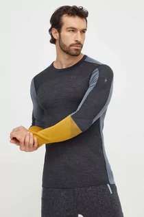 Bielizna sportowa męska - Smartwool longsleeve funkcyjny Intraknit Thermal Merino kolor szary - grafika 1