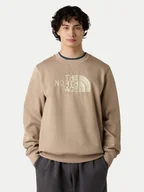 Bluzy męskie - The North Face Bluza Drew Peak NF0A89EK Beżowy Regular Fit - miniaturka - grafika 1