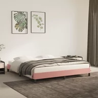 Łóżka - Lumarko Rama łóżka, różowa, 160 x 200 cm, tapicerowana aksamitem - miniaturka - grafika 1