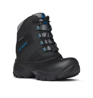 Buty dla dziewczynek - Młodzieżowe buty zimowe Columbia Youth Rope Tow™ III Waterproof Boot black/dark compass - 32 - grafika 1