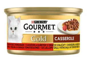 Purina Gourmet GOLD Wołowina z kurczakiem w sosie pomidorowym 12x85g - Mokra karma dla kotów - miniaturka - grafika 3