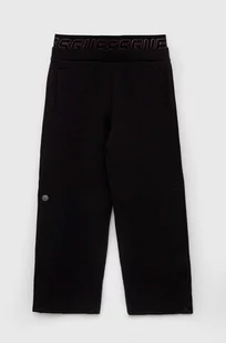 Guess spodnie dresowe dziecięce kolor czarny gładkie - Spodnie i spodenki dla dziewczynek - miniaturka - grafika 1