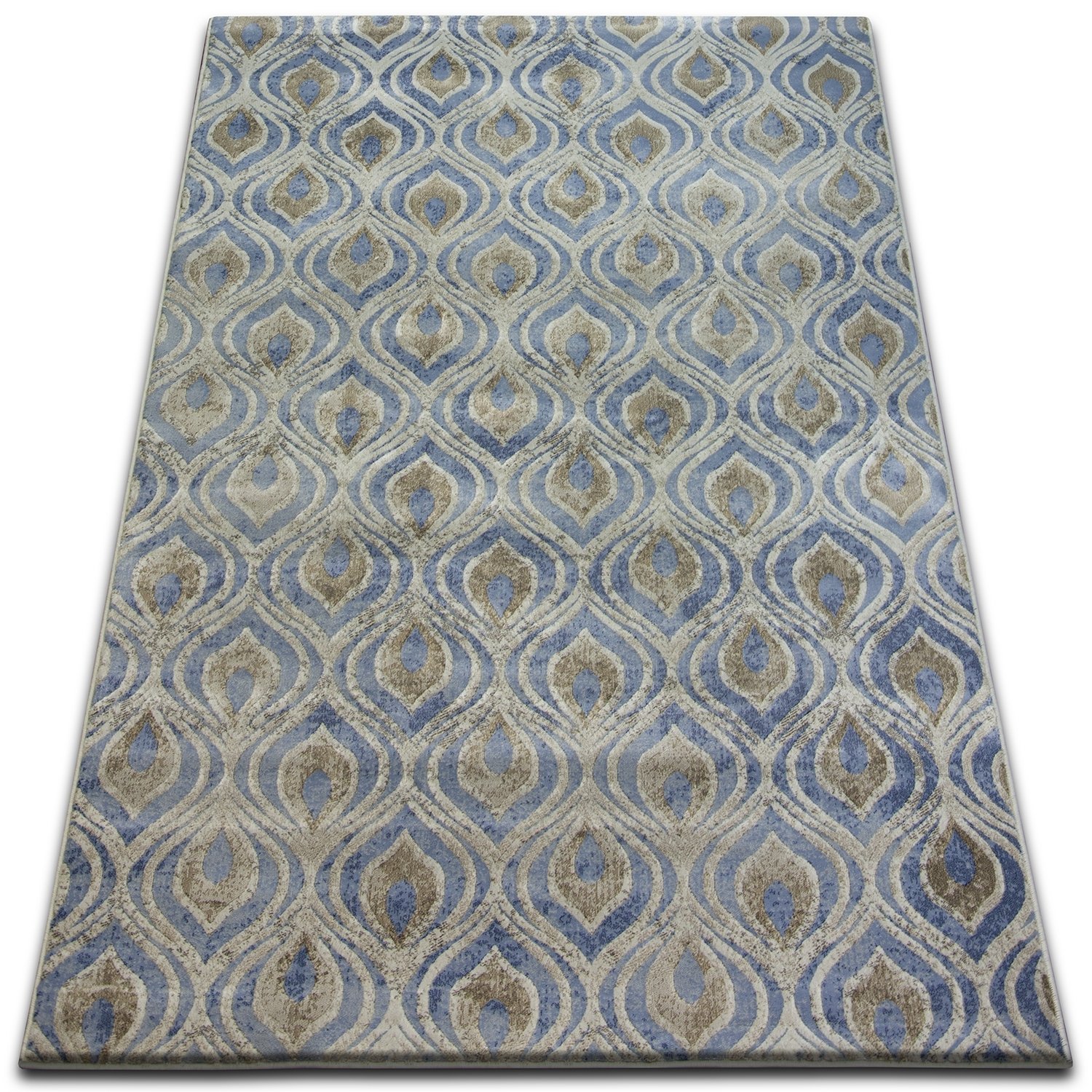 Dywan DROP JASMINE 030 L.blue/Smoke niebieski 133x190 cm