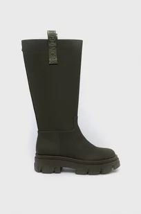Steve Madden kozaki Lodge damskie kolor zielony na platformie - Kozaki damskie - miniaturka - grafika 1
