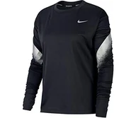 Bluzy damskie - Nike damska bluza z długim rękawem Midlayer Runway Black/(Reflective Silv) M - miniaturka - grafika 1