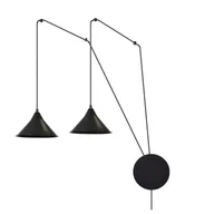 Lampy sufitowe - Lampa wisząca Abramo czarna 2xE27x15W regulowana podwójna nad stół wym: 400 x 24 x 24 cm metal Emibig - miniaturka - grafika 1