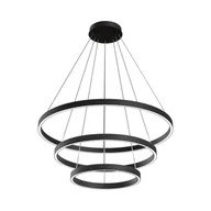 Lampy sufitowe - Lampa wisząca Rim czarno-biała LED 115W 4000K 6100lm wym: 120 x 80 x 120 cm aluminium Maytoni - miniaturka - grafika 1