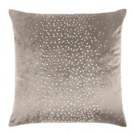 Poszewki na poduszki - Spod Igły i Nitki, Ciemno Beżowa Poszewka Velvetowa Do Zasłony  SHINY, 45x45 cm - miniaturka - grafika 1