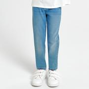 Spodnie i spodenki dla dziewczynek - Sinsay - Jeansy slim - Niebieski - miniaturka - grafika 1