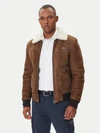 Kurtki męskie - Aeronautica Militare Kurtka skórzana 252PN0163U100893 Brązowy Regular Fit - miniaturka - grafika 1