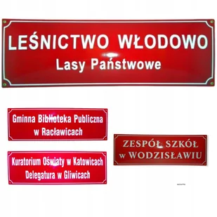 TABLICA URZĘDOWA TABLICZKA EMALIOWANA 25x75 CM METALOWA INFORMACYJNA - Tablice i flipcharty - miniaturka - grafika 1