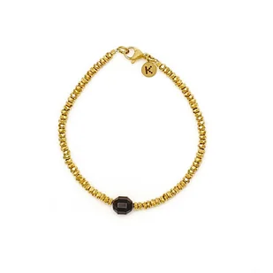 Bransoletka ze złotych Hematytów z baryłką Agatu - Bransoletki - miniaturka - grafika 1