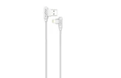 Kable - KABEL MX CORNER FAST CHARGE LIGHTNING 2.4A / 1m, WHITE / BIAŁY, KĄTOWY - miniaturka - grafika 1
