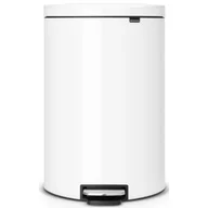 Kosze na śmieci - Brabantia Kosz pedałowy FlatBack+ 40L Biały 485244 - miniaturka - grafika 1