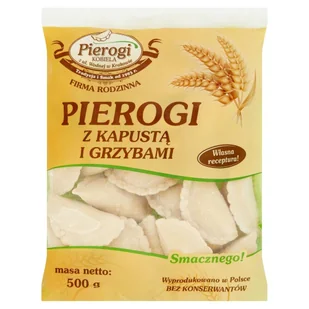 Pierogi Kobiela Pierogi z kapustą i grzybami 500 g - Dania mrożone - miniaturka - grafika 1