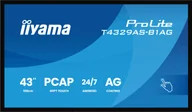 Monitory reklamowe i wyświetlacze - iiyama T4329AS-B1AG signage display Interaktywny płaski panel 108 cm (42.5") LED Wi-Fi 500 cd/m² 4K Ultra HD - miniaturka - grafika 1