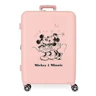 Walizki - Disney Mickey & Minnie Kisses Walizka średniej wielkości Nude 48x70x26 cms Twarde mocowanie ABS Wbudowany 88L 3,98 kg 4 Koła Podwójne, Różowy, Talla única, średnia walizka - miniaturka - grafika 1