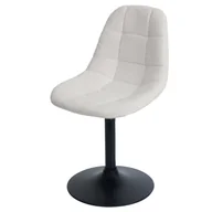 Krzesła - Krzesło do jadalni HWC-A60, krzesło kuchenne obrotowe, stal MVG tkanina/tkanina bouclé (450g/m²) ~ kremowy - miniaturka - grafika 1