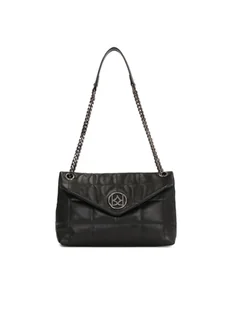 Pikowana skórzana torebka z klapką - Torebki damskie - miniaturka - grafika 1