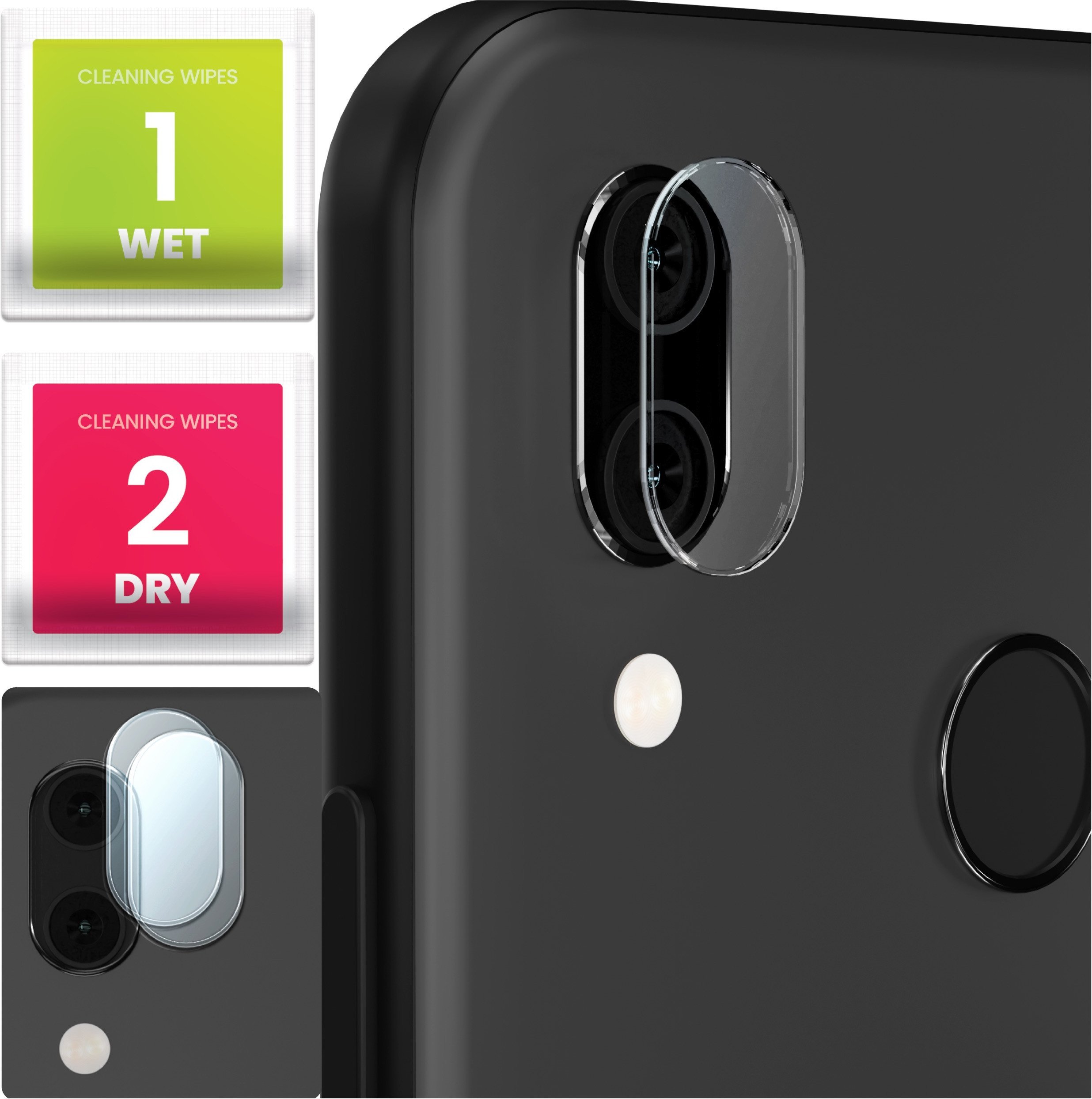 2-PAK Szkło Na Aparat Do Huawei P Smart 2019 Hartowane, Na Obiektyw, 9H